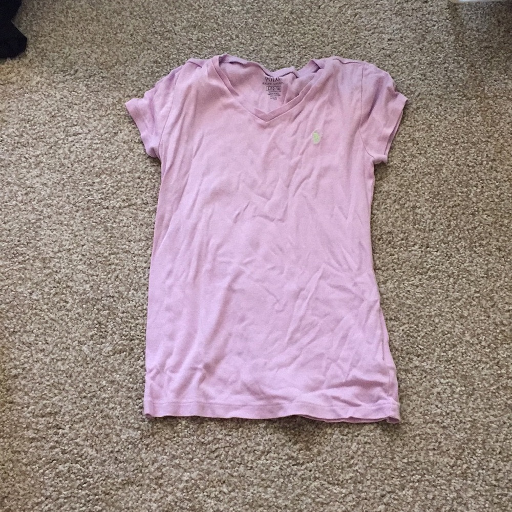 Girls polo by Ralph Lauren v neck tee